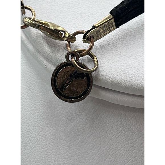 Jane Marie Hand Knotted Black leather Tassel Blue Faux Turquoise Arrow Pendant - Picture 15 of 15